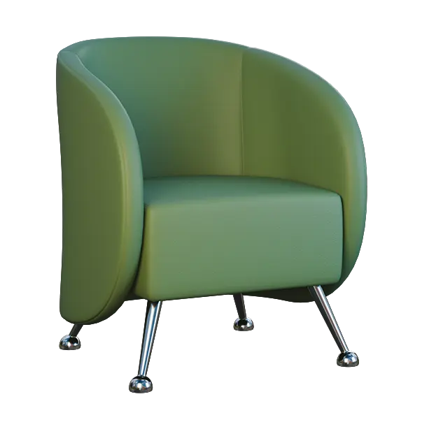 PANTHEON - 1, křeslo, ekokůže zelená